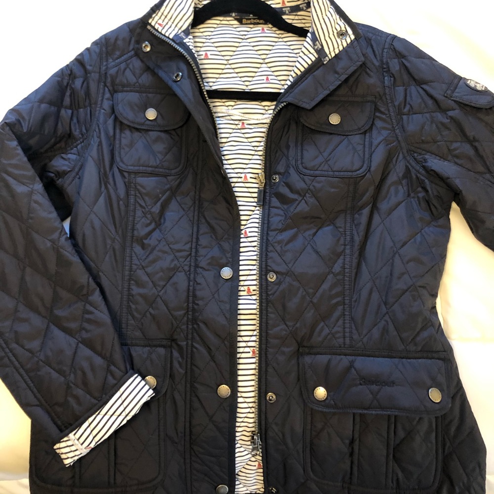 Barbour Quilted Jacket- Navy Size 38 6/8